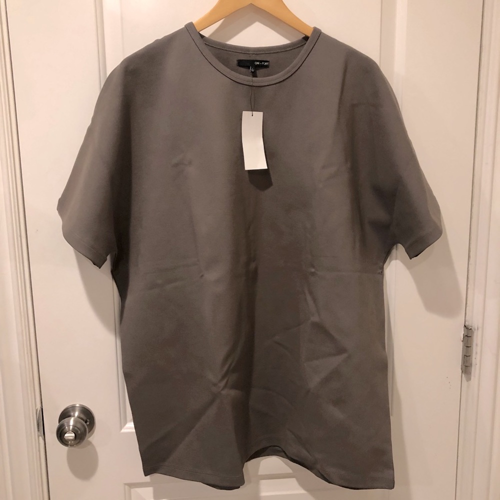 Oak + Fort olive crew neck shirt